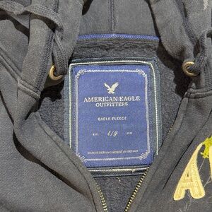 American Eagle Navy Blue Zip-Up Hoodie